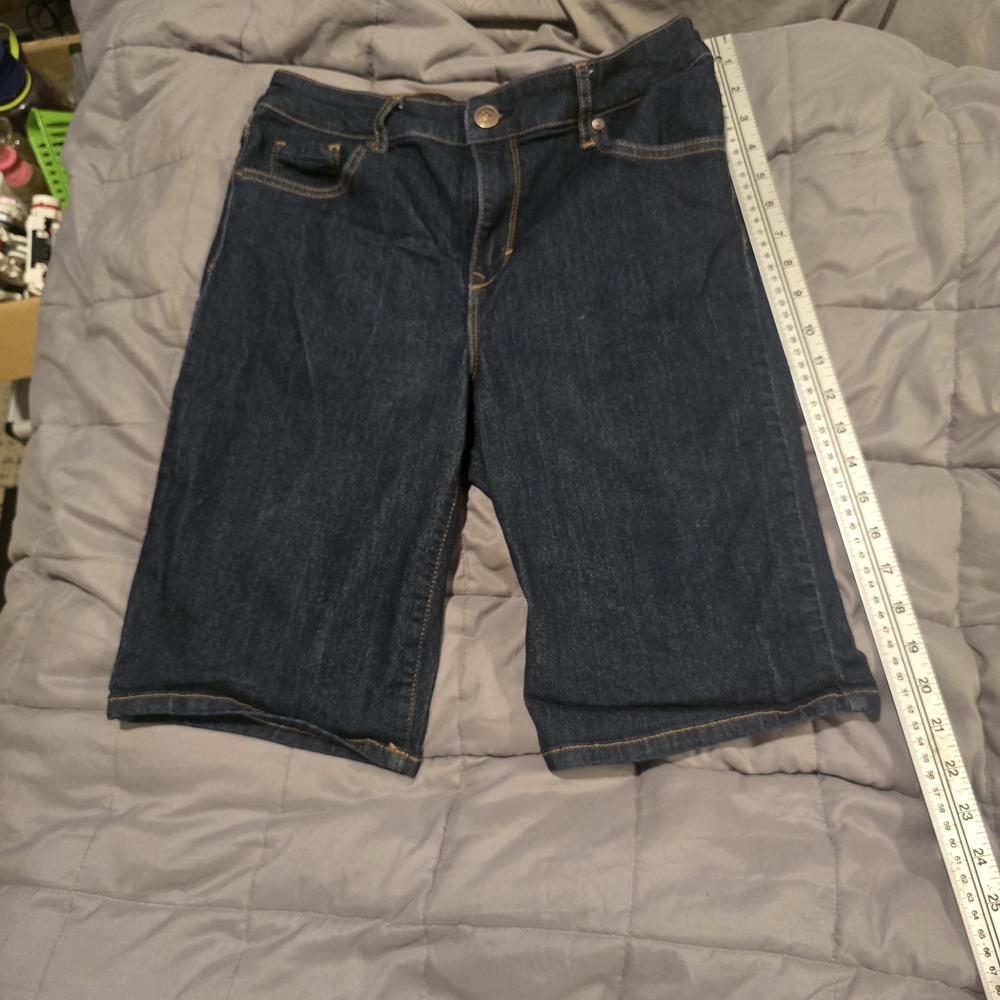 Dark Blue Denim Shorts